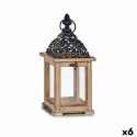 Lampa Czarny Naturalny Drewno 13 x 29 x 13 cm Siatka (6 Sztuk)