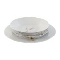 Zestaw Obiadowy Home ESPRIT Biały Kolor Zielony Różowy Porcelana 18 Części 27 x 27 x 2 cm