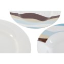 Zestaw Obiadowy Home ESPRIT Niebieski Kolor Zielony Porcelana Tropikalny 18 Części 27 x 27 x 2 cm