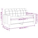 Sofa 2-osobowa, jasnoszara, 140 cm, tapicerowana tkaniną