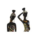 Figurka Dekoracyjna Home ESPRIT Wielokolorowy Afrykanka 9 x 7 x 16,5 cm (2 Sztuk)