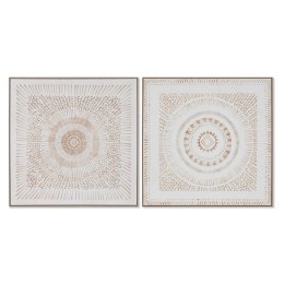 Obraz Home ESPRIT Mandala Skandynawski 100 x 4 x 100 cm (2 Sztuk)