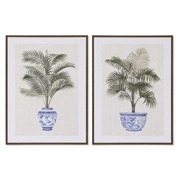 Obraz Home ESPRIT Palmy Kolonialny 60 x 4 x 80 cm (2 Sztuk)