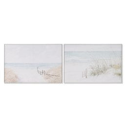 Obraz Home ESPRIT Plaża Śródziemnomorski 120 x 4 x 80 cm (2 Sztuk)