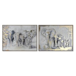 Obraz Home ESPRIT Słoń Kolonialny 100 x 4 x 75 cm (2 Sztuk)