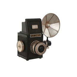 Figurka Dekoracyjna Home ESPRIT Czarny Srebrzysty Aparat fotograficzny Vintage 26 x 16 x 24 cm