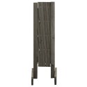 Ogrodowy płot kratkowy, szary, 120x60 cm, lite drewno jodłowe