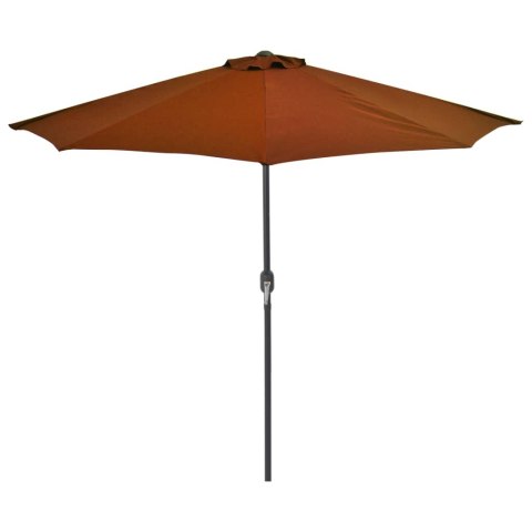 Półparasol balkonowy, aluminium, terakota, 270x135x245 cm
