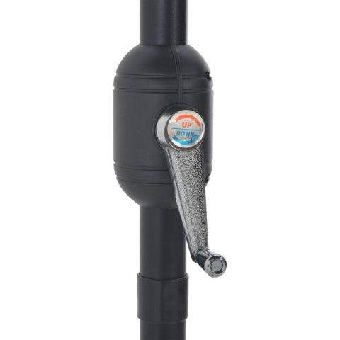 Półparasol balkonowy, aluminium, terakota, 270x135x245 cm