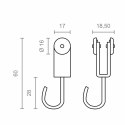 Koło pasowe pergoli Micel TLD17 Stal nierdzewna 18,5 x 17 x 60 mm Zewnętrzny 2 Sztuk