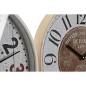 Zegar Ścienny Home ESPRIT Biały Szkło Drewno MDF 40 x 4,5 x 40 cm (2 Sztuk)