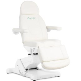 Fotel i krzesło kosmetyczne do masażu tatuażu spa 350 W białe - zestaw