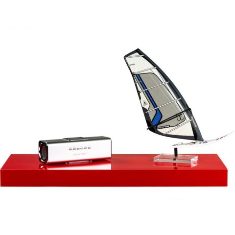 Półka ścienna STILISTA Volato czerwona z połyskiem, 50 cm