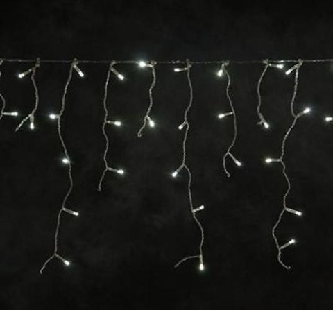 Świąteczny świetlny deszcz - 5 m, 144 LED, zimna biel