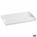 Tacka do przekąsek Quid Gastro Fun Ceramika Biały (25,5 x 15,5 cm) (Pack 6x)