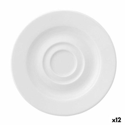 Talerz Ariane Prime Espresso Ceramika Biały 13 cm (12 Sztuk)