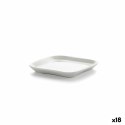 Tacka do przekąsek Ariane Alaska Biały Ceramika Kwadratowy 11,4 x 11,4 cm (18 Sztuk)