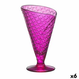 Puchar do lodów i koktajli Gelato Fuksja Szkło 210 ml (6 Sztuk)