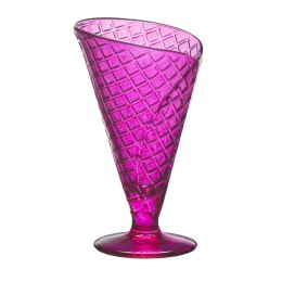 Puchar do lodów i koktajli Gelato Fuksja Szkło 210 ml (6 Sztuk)