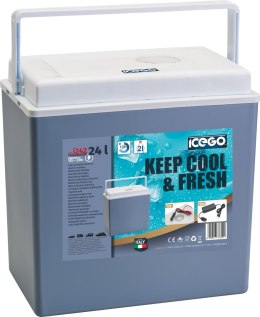 Lodówka samochodowa elektryczna 24L KAMAI ICEGO, zasilanie 12-230V, niebieska