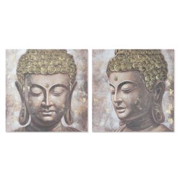 Obraz Home ESPRIT Budda Orientalny 100 x 3 x 100 cm (2 Sztuk)
