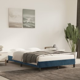 Rama łóżka, ciemnoniebieska, 120x200 cm, tapicerowana aksamitem