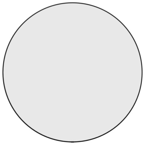 Lustro ścienne, czarne, Ø 60 cm, okrągłe