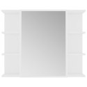 Szafka łazienkowa z lustrem, biała, 80 x 20,5 x 64 cm