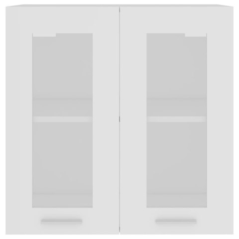 Szafka wisząca z szybą, biała, 60x31x60 cm, płyta