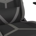 Fotel gamingowy, czarno-szary, sztuczna skóra
