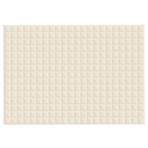 Koc obciążeniowy, kremowy, 155x220 cm, 11 kg, tkanina