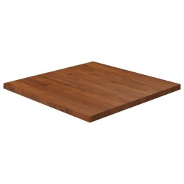 Kwadratowy blat do stolika, ciemnobrązowy, 60x60x2,5 cm, dębowy