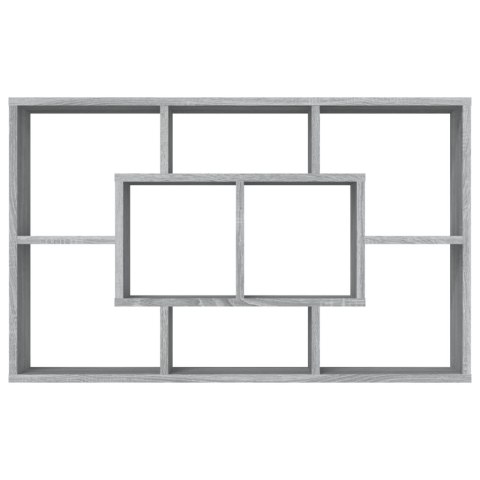 Półka ścienna, szary dąb sonoma, 85x16x52,5 cm