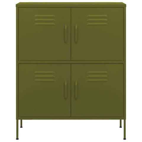 Szafka, oliwkowozielona, 80x35x101,5 cm, stalowa