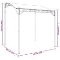 Zadaszenie, antracytowe, 2x2,3 m, 180 g/m², tkanina i stal