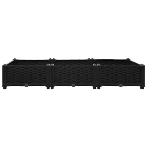 Donica do podniesionej rabaty, 120x40x23 cm, polipropylen