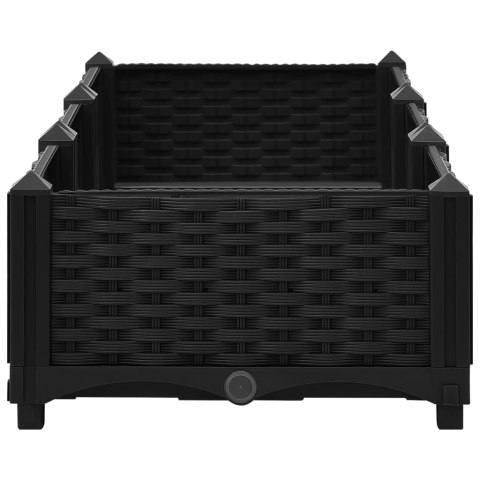 Donica do podniesionej rabaty, 120x40x23 cm, polipropylen