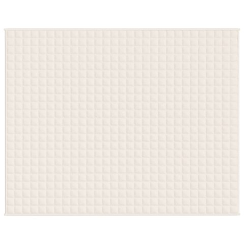 Koc obciążeniowy, kremowy, 235x290 cm, 15 kg, tkanina