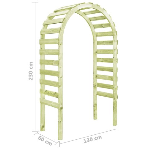 Pergola ogrodowa z ławką, 130x60x230 cm, impregnowana sosna Pergola ogrodowa z ławką, 130x60x230 cm, impregnowana sosna