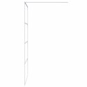 Ścianka prysznicowa, biała, 100x195 cm przezroczyste szkło ESG