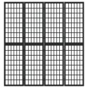 Składany parawan 4-panelowy, styl japoński, 160x170 cm, czarny