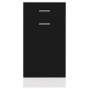 Szafka z szufladą, czarna, 40x46x81,5 cm, płyta