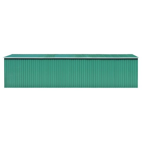 Szopa ogrodowa, zielona, 257x779x181 cm, stal galwanizowana Szopa ogrodowa, zielona, 257x779x181 cm, stal galwanizowana