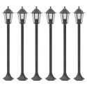 Lampy ogrodowe, 110 cm, E27, aluminium, 6 szt., brązowe