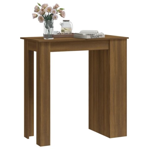 Stolik barowy z półkami, brązowy dąb, 102x50x103,5 cm, płyta Stolik barowy z półkami, brązowy dąb, 102x50x103,5 cm, płyta