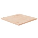 Kwadratowy blat do stolika, 60x60x2,5 cm, surowe drewno dębowe