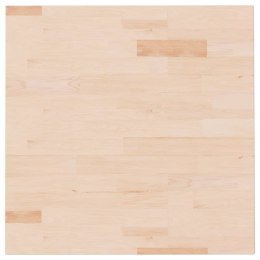 Kwadratowy blat do stolika, 60x60x2,5 cm, surowe drewno dębowe