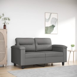 Sofa 2-osobowa, ciemnoszara, 120 cm, tapicerowana mikrofibrą