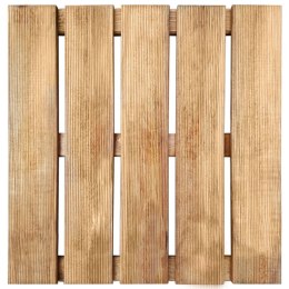 Płytki tarasowe, 24 szt., 50 x 50 cm, drewno, brązowe