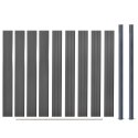 Zestaw paneli ogrodzeniowych, szary, 180x186 cm, WPC